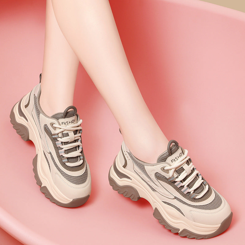 Women's Dad Spring Thick Bottom Height Increasing Sneakers