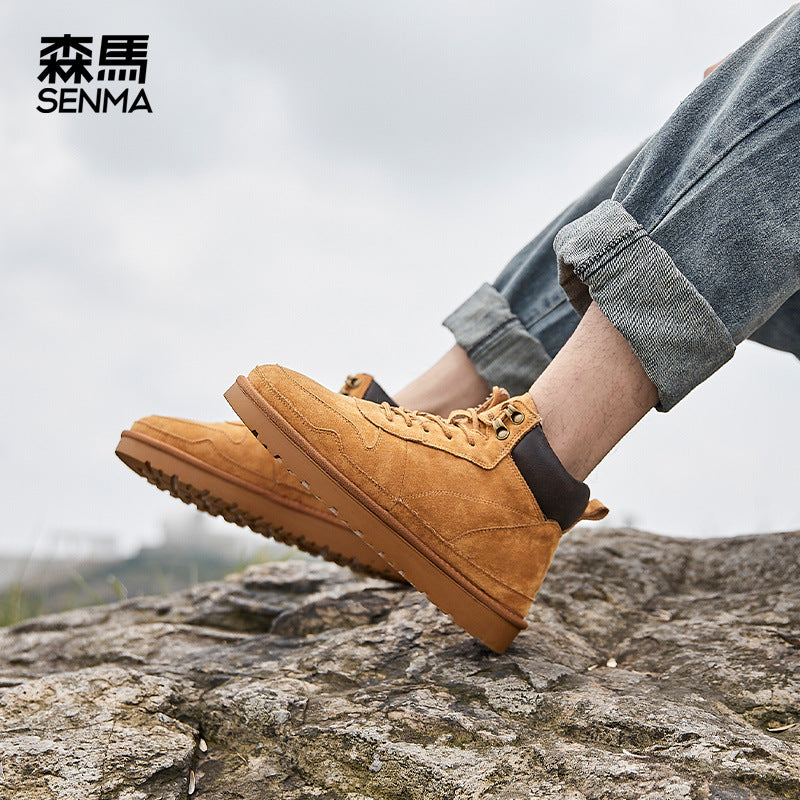 Men's Veet Warm Cotton Thickened Waterproof Short Snow Boots