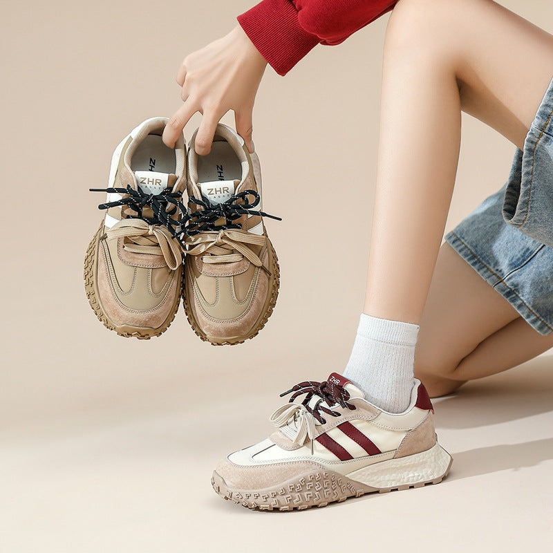 Women's German Training Retro Autumn Color Matching Sneakers