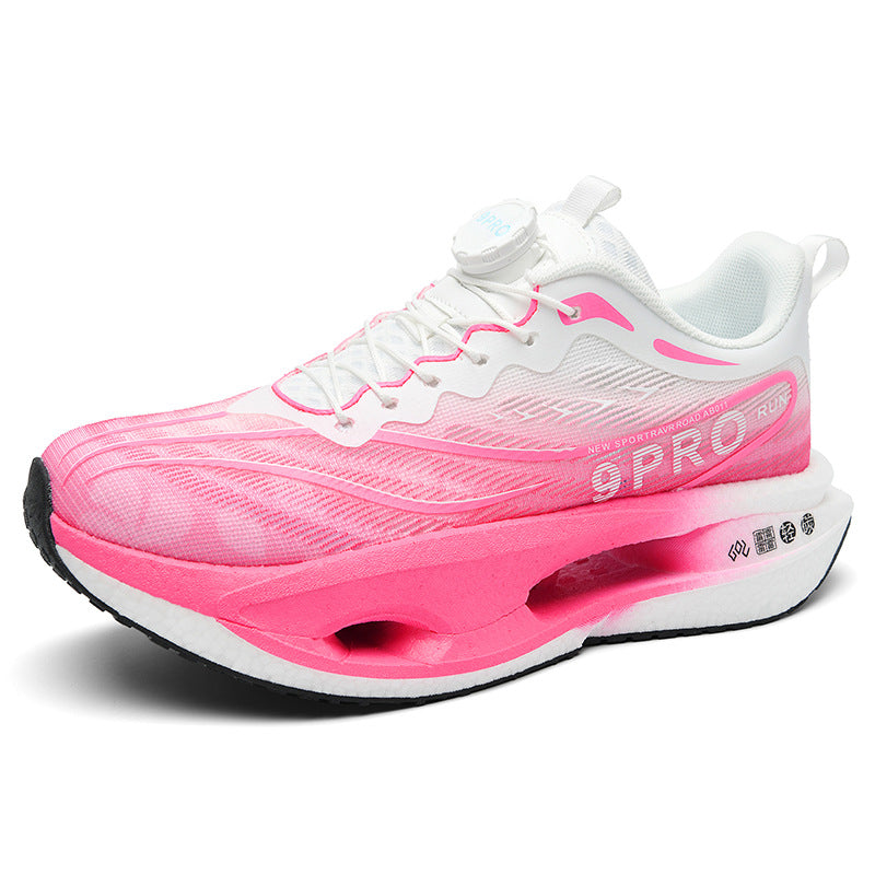 Carbon Plate Running Rotating Button Sports Shock Sneakers