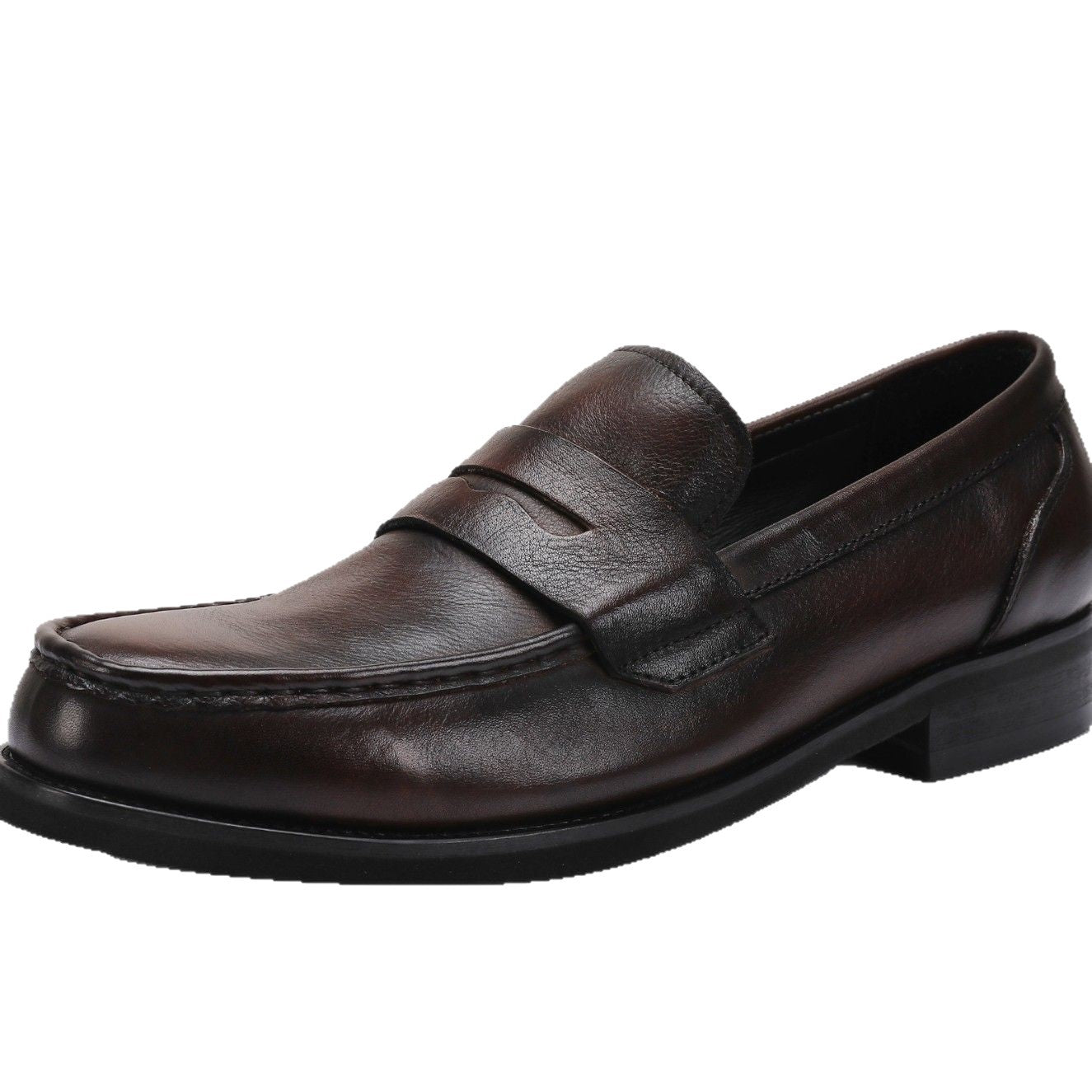 Men's Winter Rubber Outsole Slip-on Business Formal Wear Leather Shoes