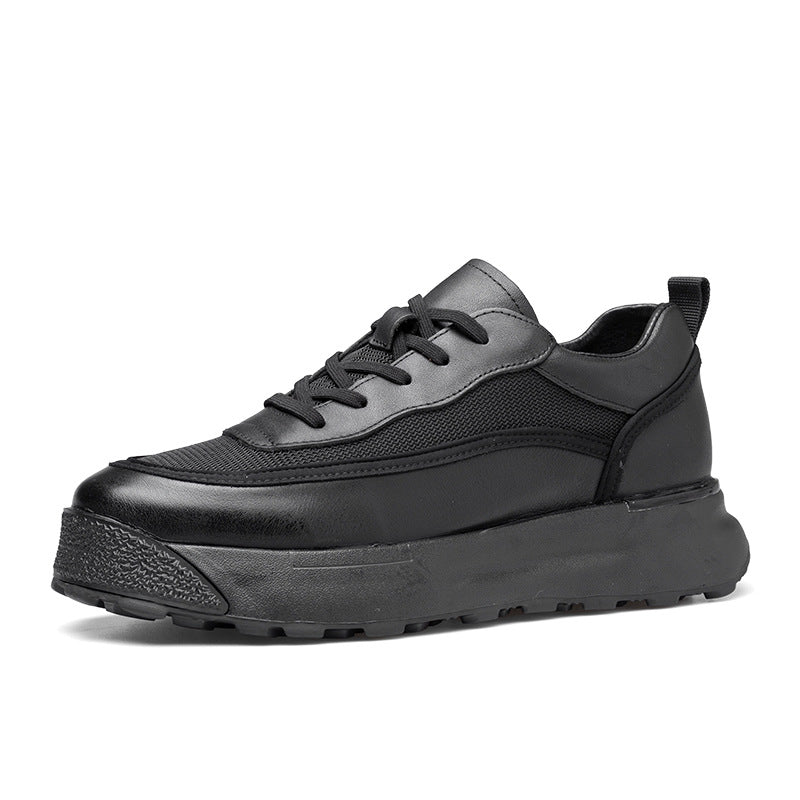 Men's Wide Toe Platform Simple Mesh Breathable Casual Shoes
