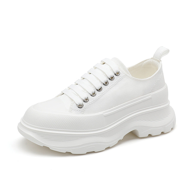 Women's Elegant Dad White Online Live Canvas Shoes