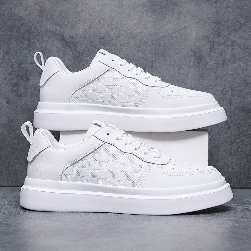Men's Modern Tide Cowhide Easy Wear Platform Sneakers