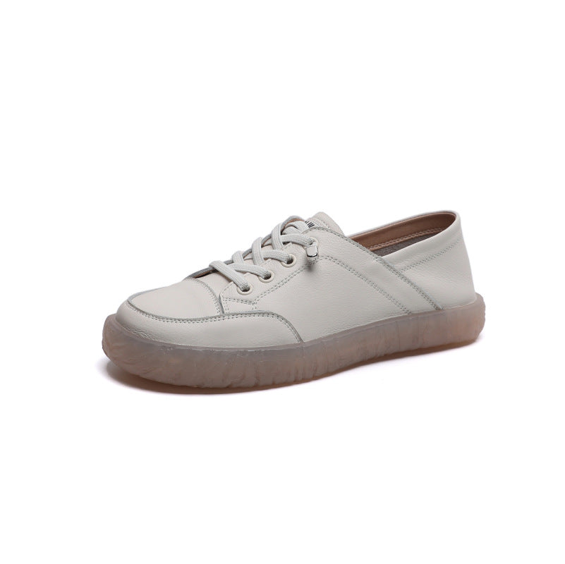 Women's First Layer Cowhide Hollowed Leisure Pumps Casual Shoes
