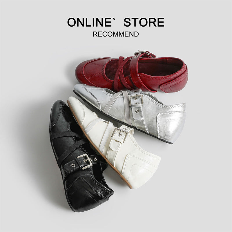 Invisible Height Increasing Insole Ballet Vintage Low-cut Casual Shoes