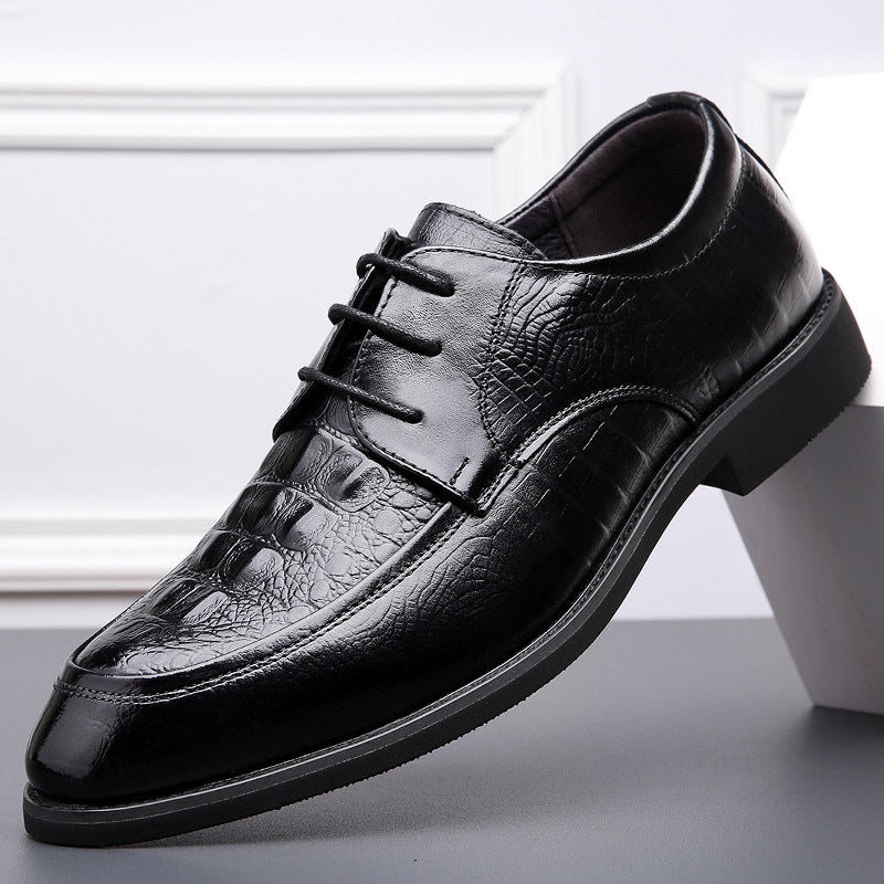 Men's Autumn Cowhide Korean Style Small Size Leather Shoes