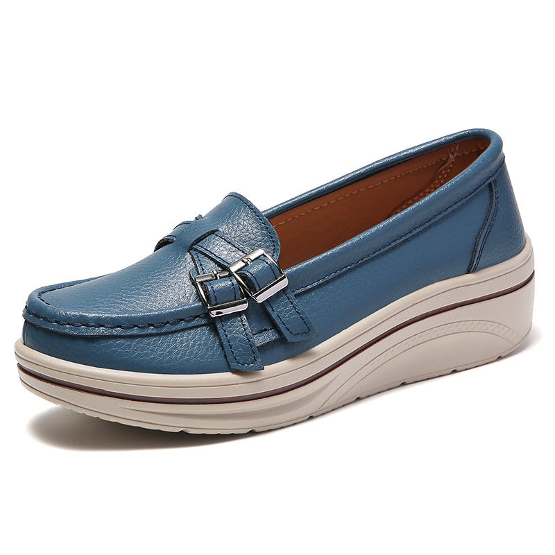 Women's Wedge Plus Size Slip-on Single-layer Round Casual Shoes