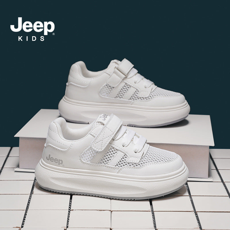 Children's Comfortable Lightweight Boy's Breathable Mesh White Kid's Sneakers