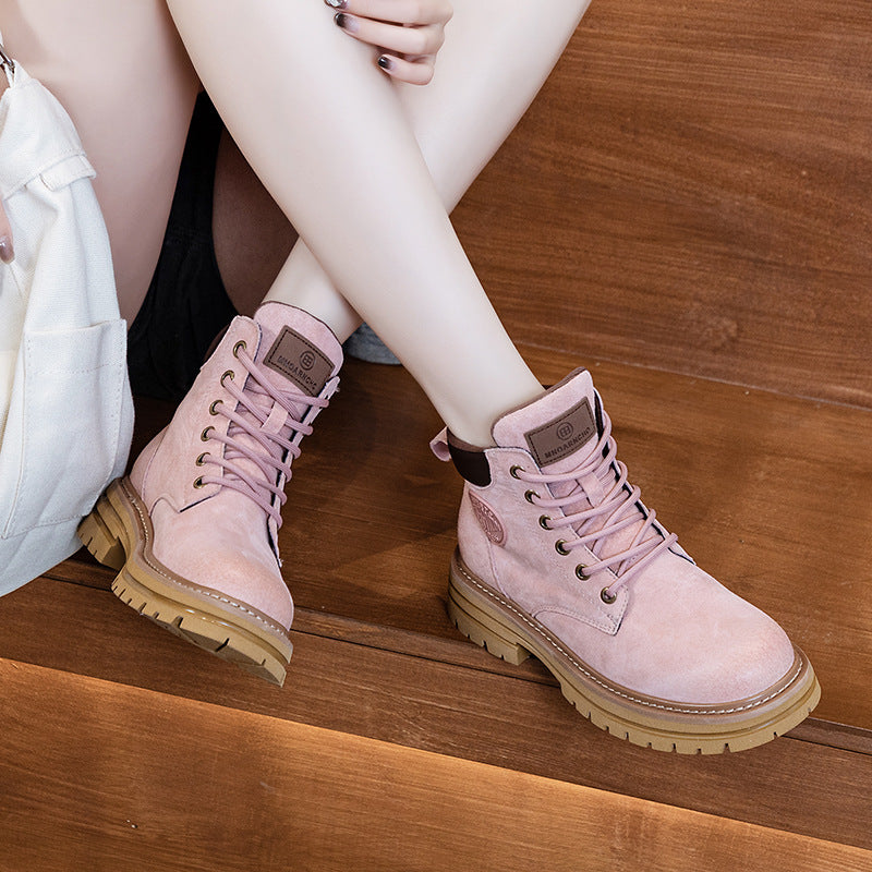 Women's & Men's Pink Martin For Hidden Platform Ankle Boots