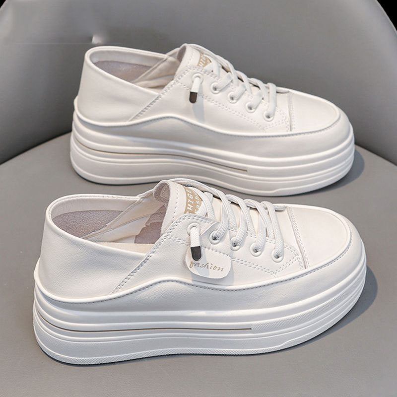 Wear Slip-on Platform White Female With Hidden Heels