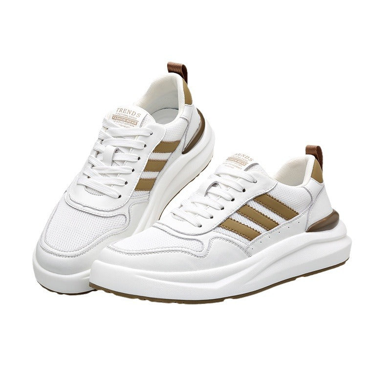 Men's Mesh White Invisible Height Increasing Insole Foam Men's Casual Shoes