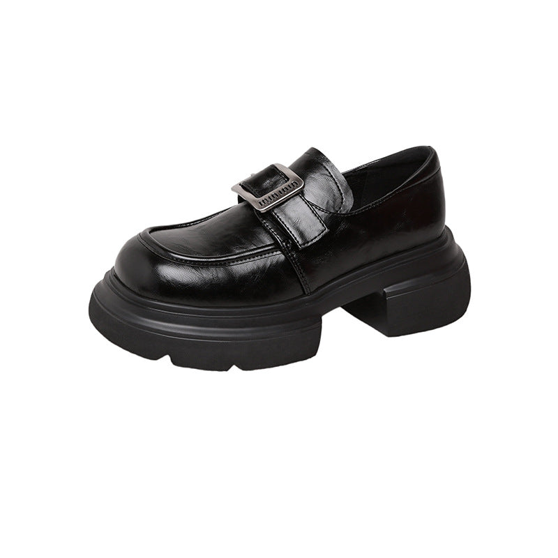 Women's Thick Bottom Chunky British Style Spring Loafers