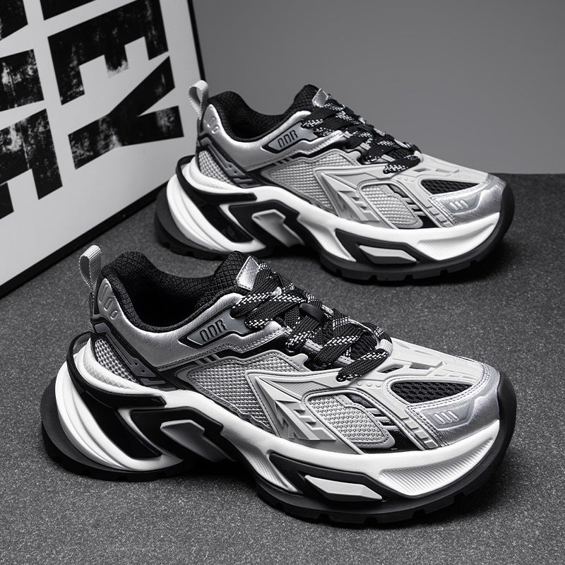 Men's Nail Style Dad Thick Bottom Retro National Trend Mesh Breathable Men's Casual Shoes