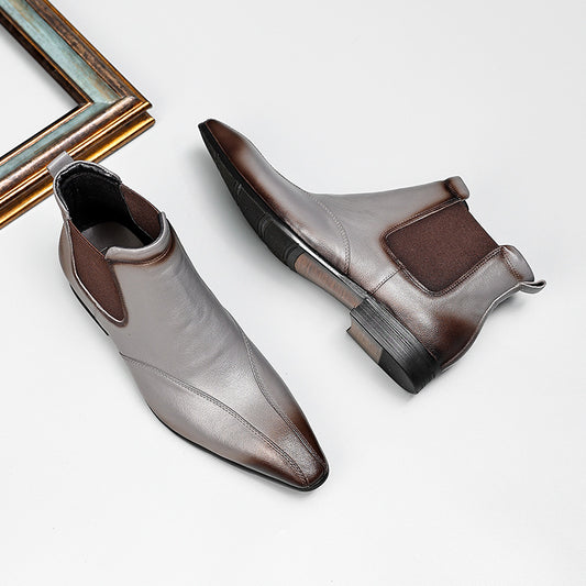 Men's Gentleman Business Sleeve Pointed Chelsea Fashion Boots