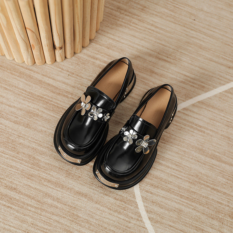 Women's French Minority Sweet Authentic Spring Platform Loafers