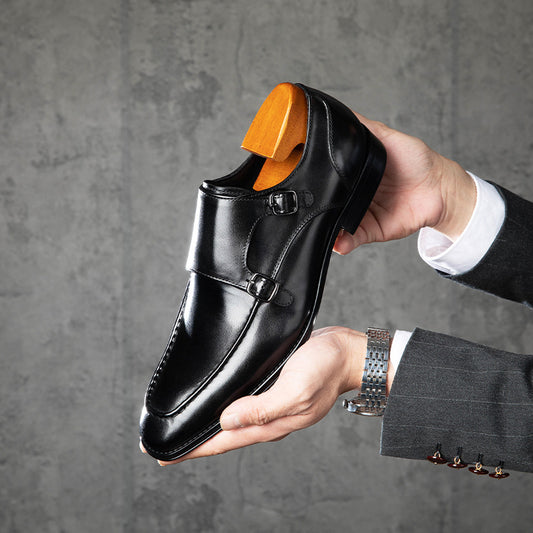 Men's Delivery Within Hours Business Formal Wear Cowhide Leather Shoes