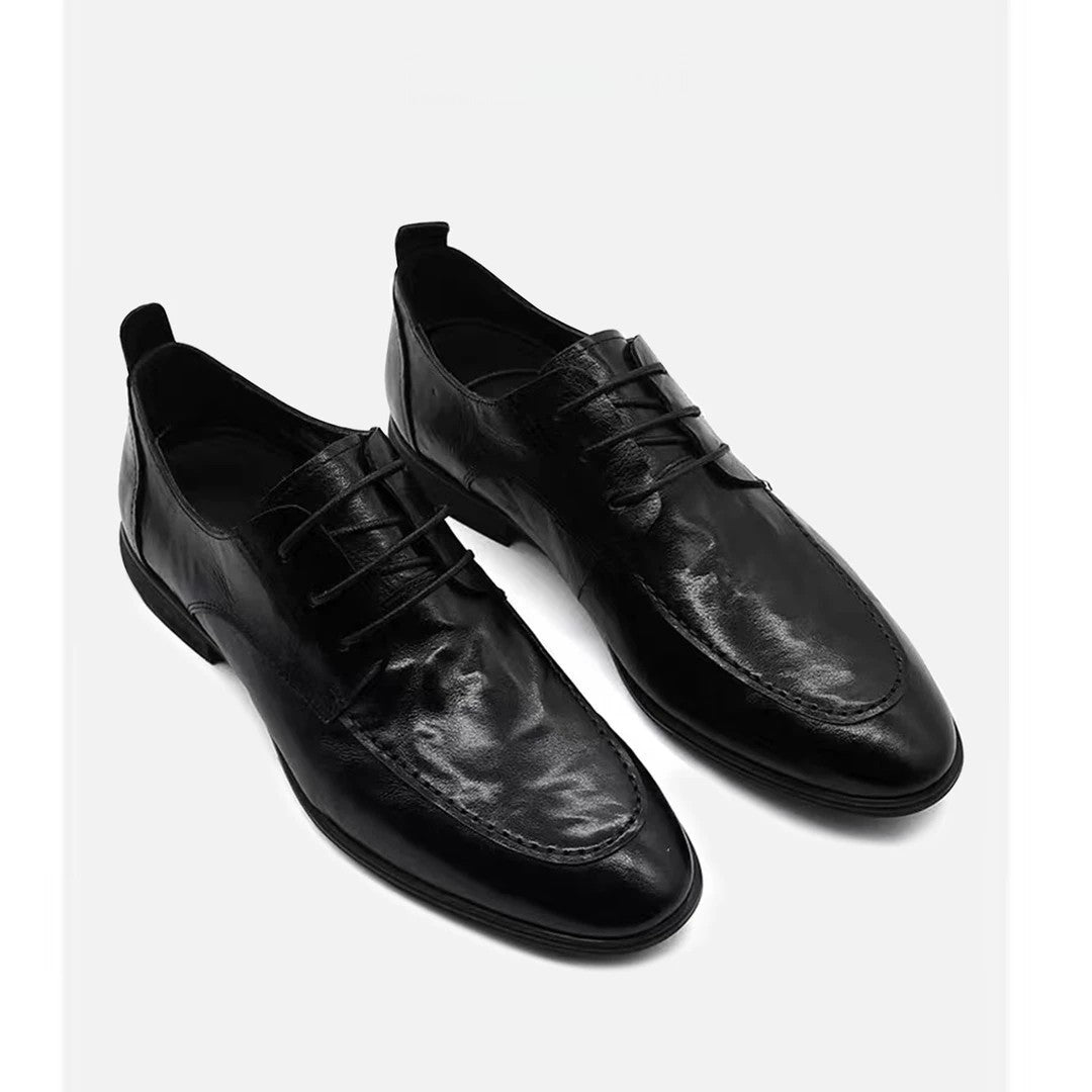 Men's Italian Style Genuine Pointed Slip-on Business Leather Shoes