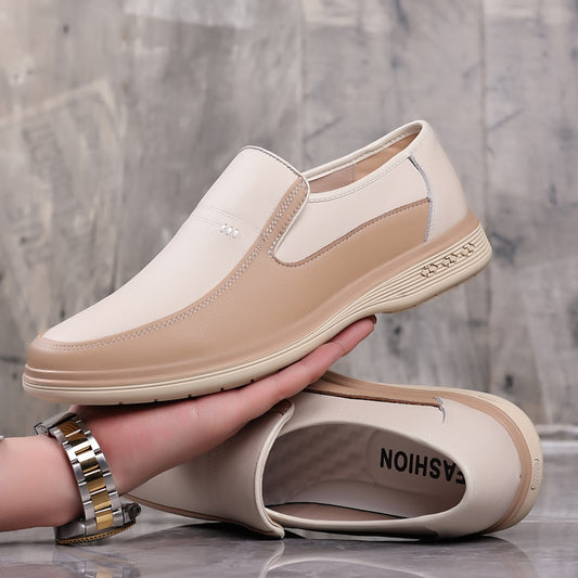 Men's Beige Soft Bottom Business Light White Sandals