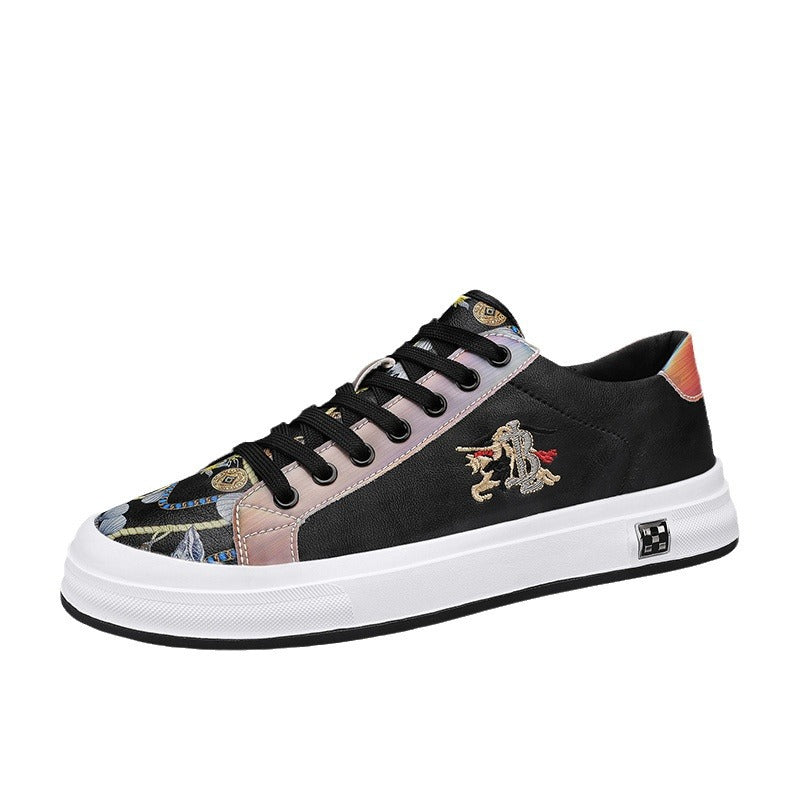 Men's Sports Style Green Four Fashion Printed Sneakers