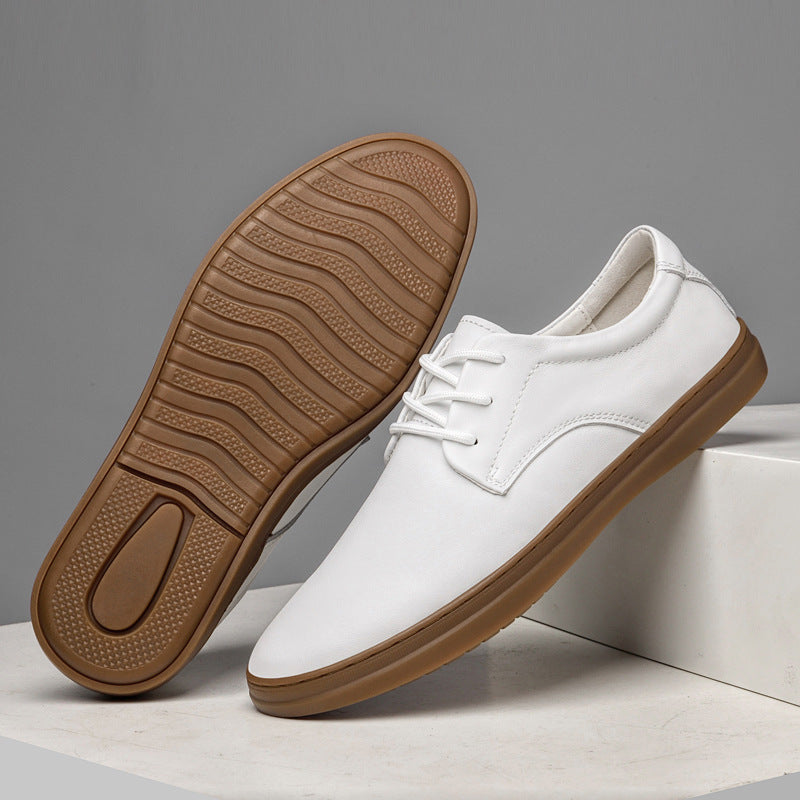 Men's Top Layer Cowhide Tendon Bottom Breathable Leather Shoes