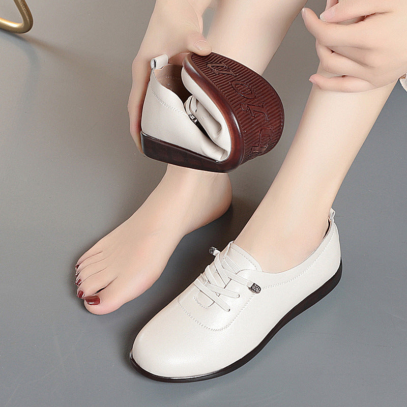 Women's British Style Autumn Flat Bottom Comfortable Women's Shoes
