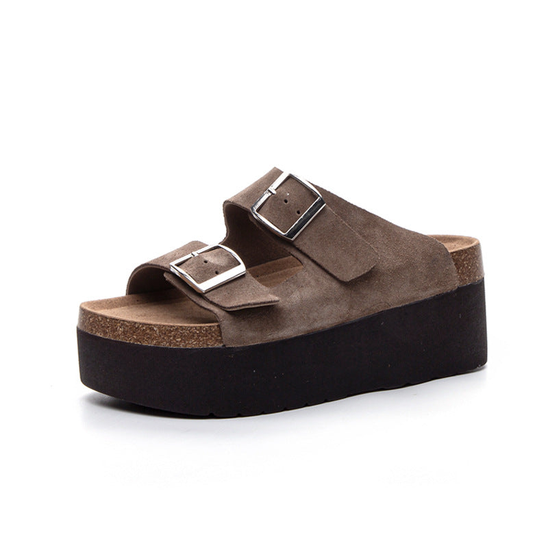 Women's Thick-soled Without Summer Open Toe Trendy Slippers