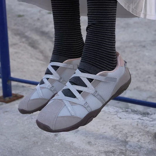 Women's Designer Model Genuine Ballet Training Flat Sneakers