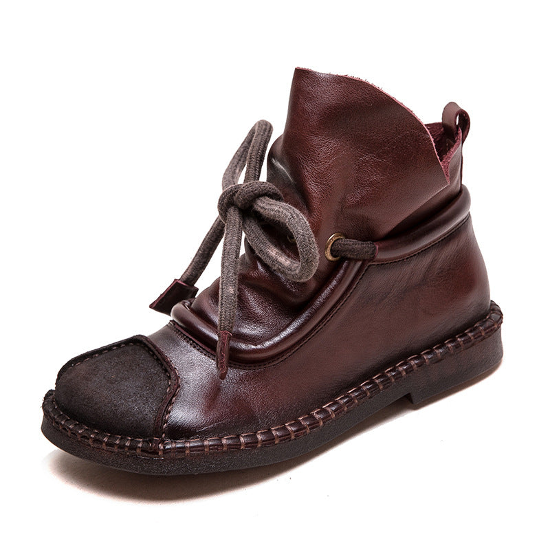 Women's Shu Lace Up Fashion Short Martin Boots