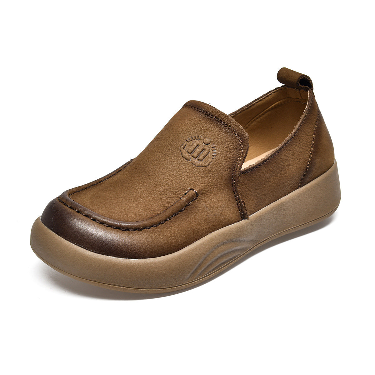 Women's Round Toe Comfortable Slip-on Flat Matte Loafers