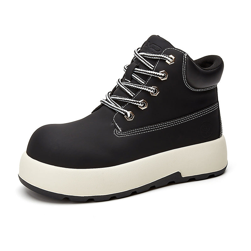 Women's Cute Big Head Rhubarb Thick Bottom Mountaineering Worker Snow Boots