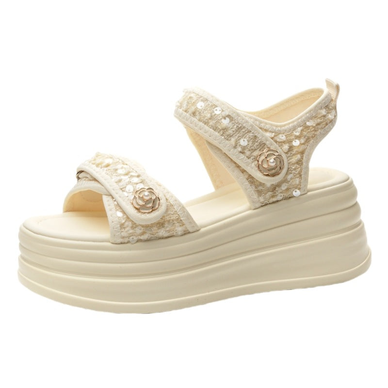 Women's Platform Classic Style Velcro Summer Outdoor Fashion Sandals