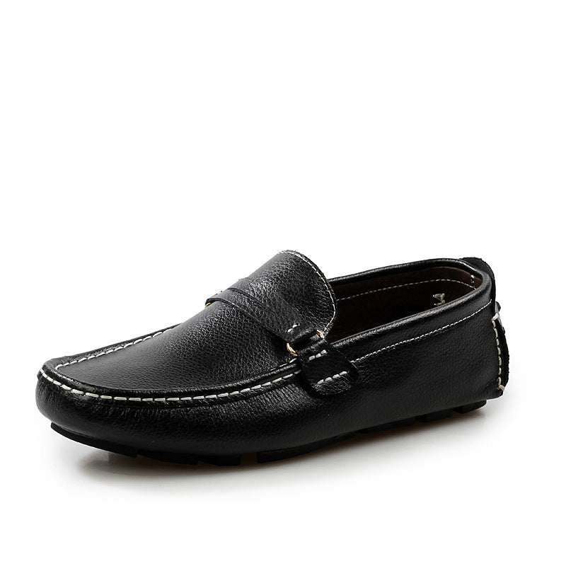 Men's Driving Plus Size Doug Cowhide Slip-on Casual Shoes