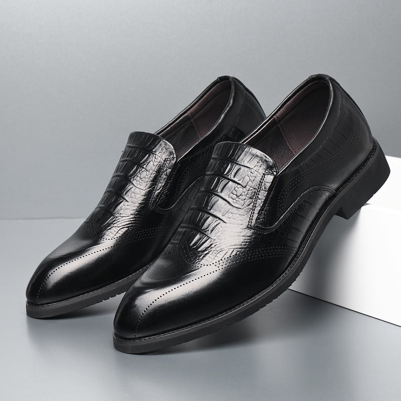 Men's Top Layer Cowhide Business Small Size Leather Shoes