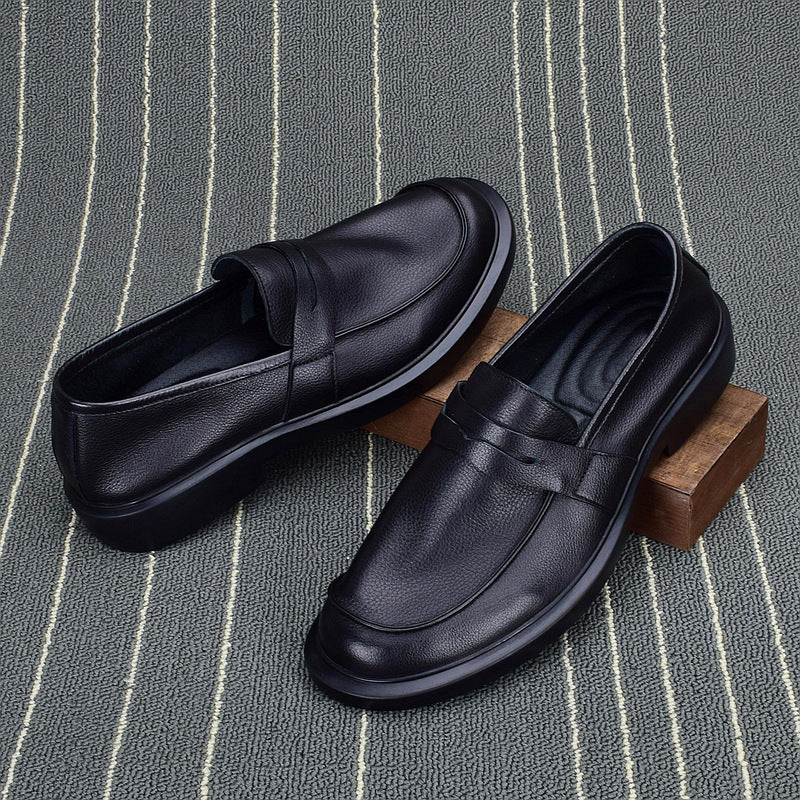Men's Autumn Breathable Single Layer Soft Bottom Surface Leather Shoes