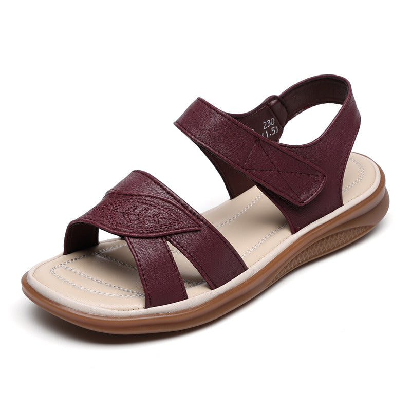 Women's Bottom Mom Summer Beef Tendon Flat Sandals