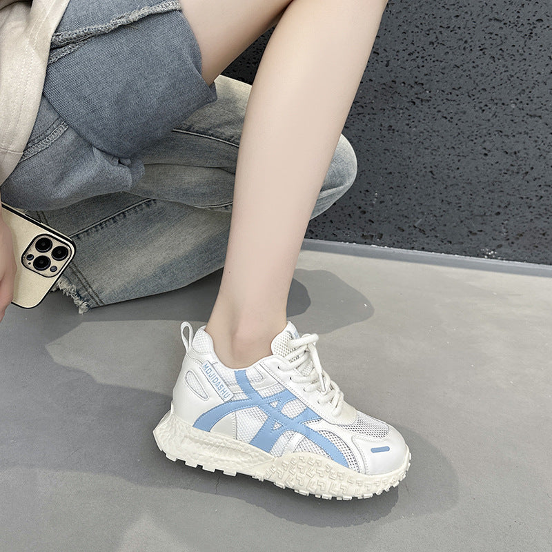 Women's Autumn Mesh Breathable Retro Cortez Single-layer Platform Women's Sports Shoes