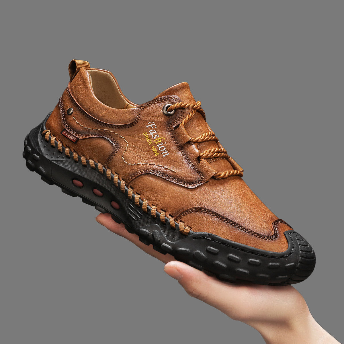 Men's Handmade Stitching Outdoor Slip-on Flat Low Loafers