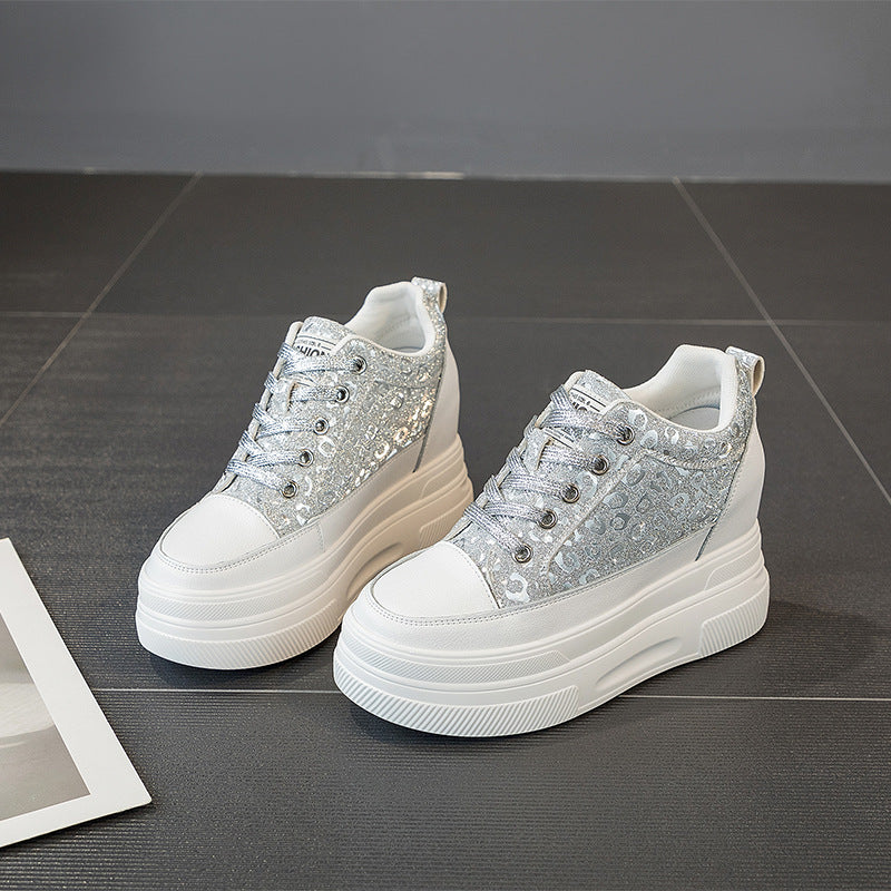 Women's Genuine Platform Height Increasing Insole Sports Sneakers