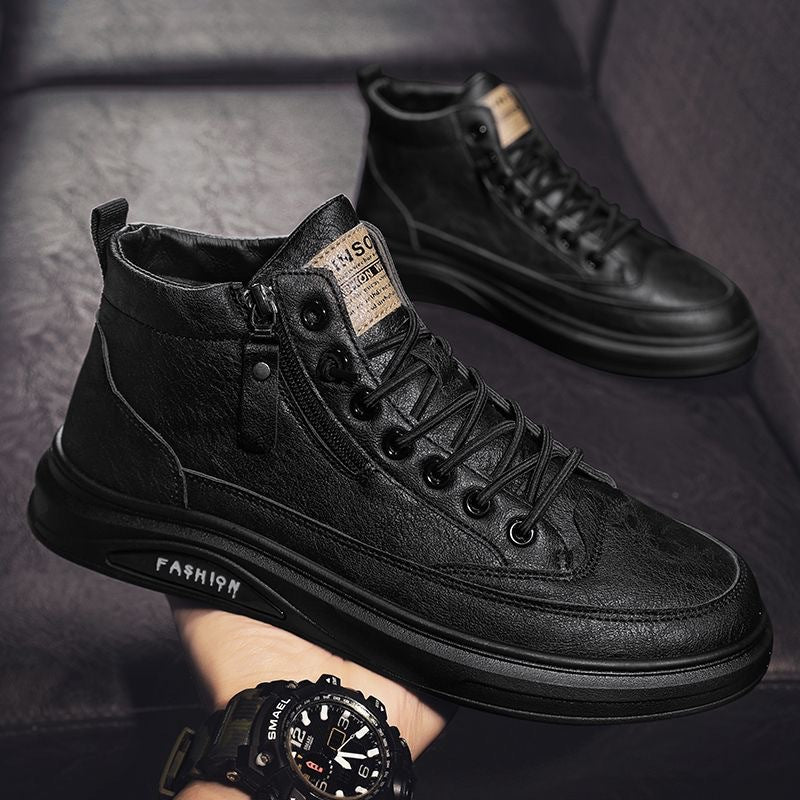Men's Attractive Spring Breathable Trendy Board Leather Shoes