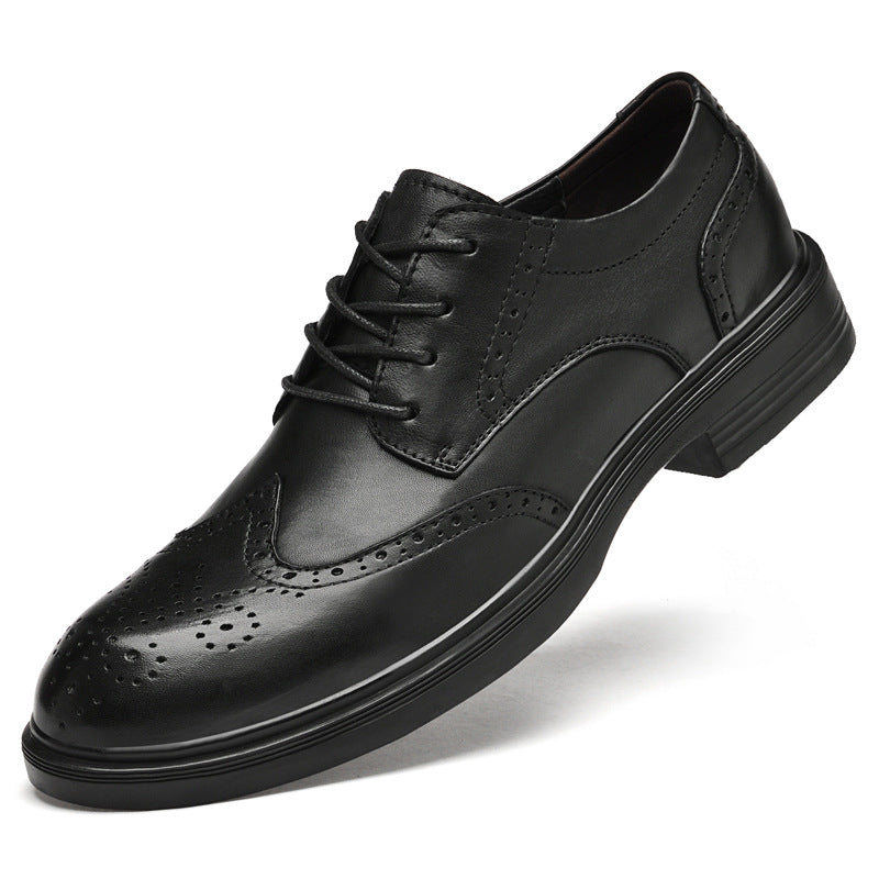 Men's Business Brogue Korean Style British Breathable Men's Shoes
