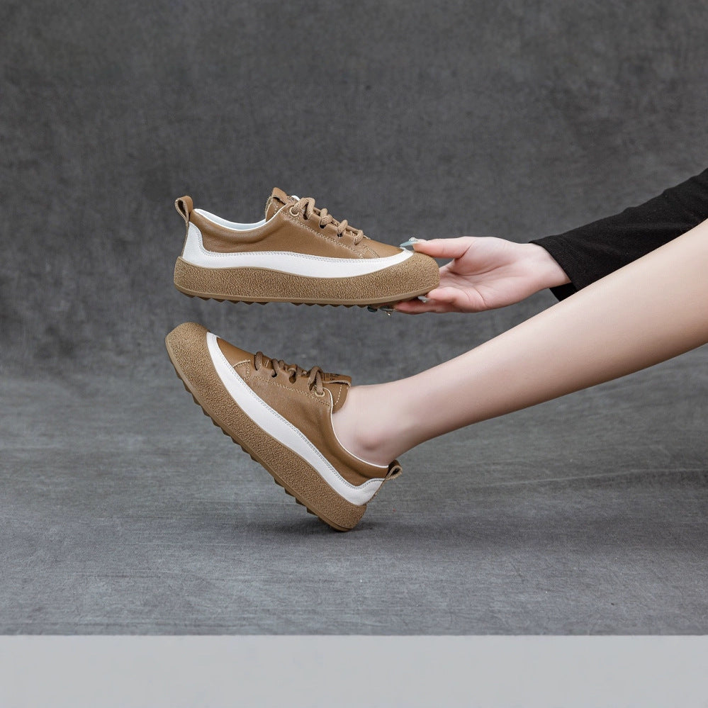 Women's Genuine Soft Bottom Not Tired Thick White Women's Casual Shoes
