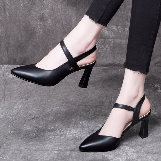 Women's Genuine Fashion Summer Chunky High Heels