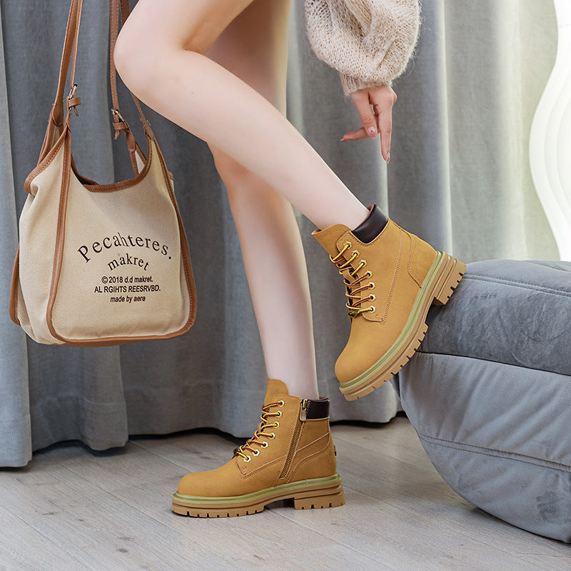 Women's Tourist Hiking Waterproof Worker British Retro Boots