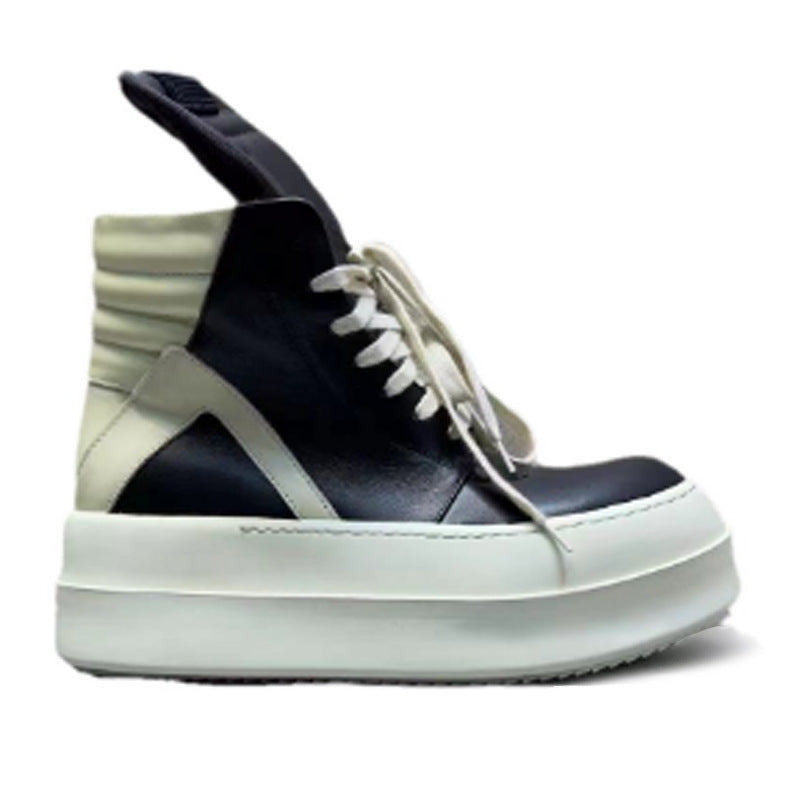 Men's Triangle Thick Bottom Increased Round Toe Sneakers