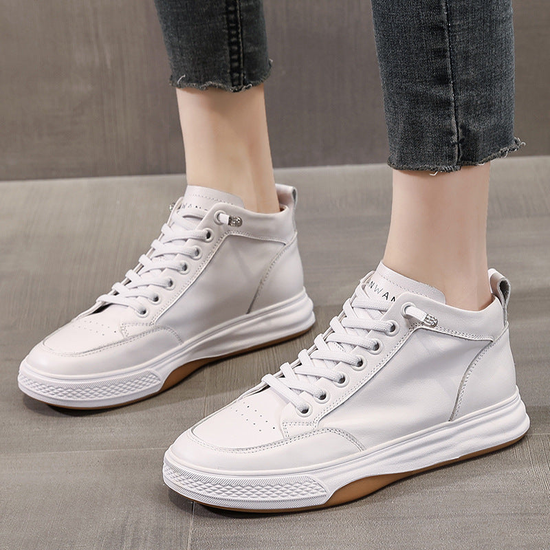Women's Easy Wear Elastic Flat White Soft Casual Shoes