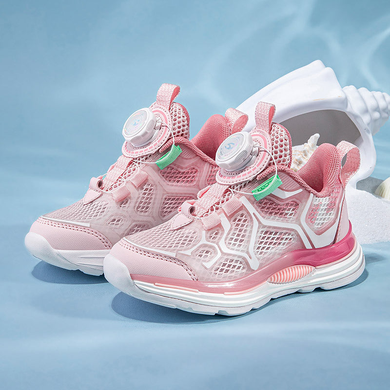 Single Mesh Summer Rotating Buckle Boy's Kid's Sneakers