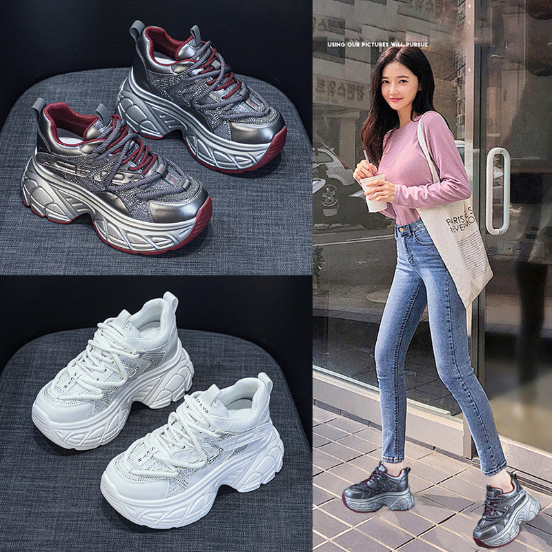 Women's Platform Dad Spring Versatile Special Fabric Women's Casual Shoes