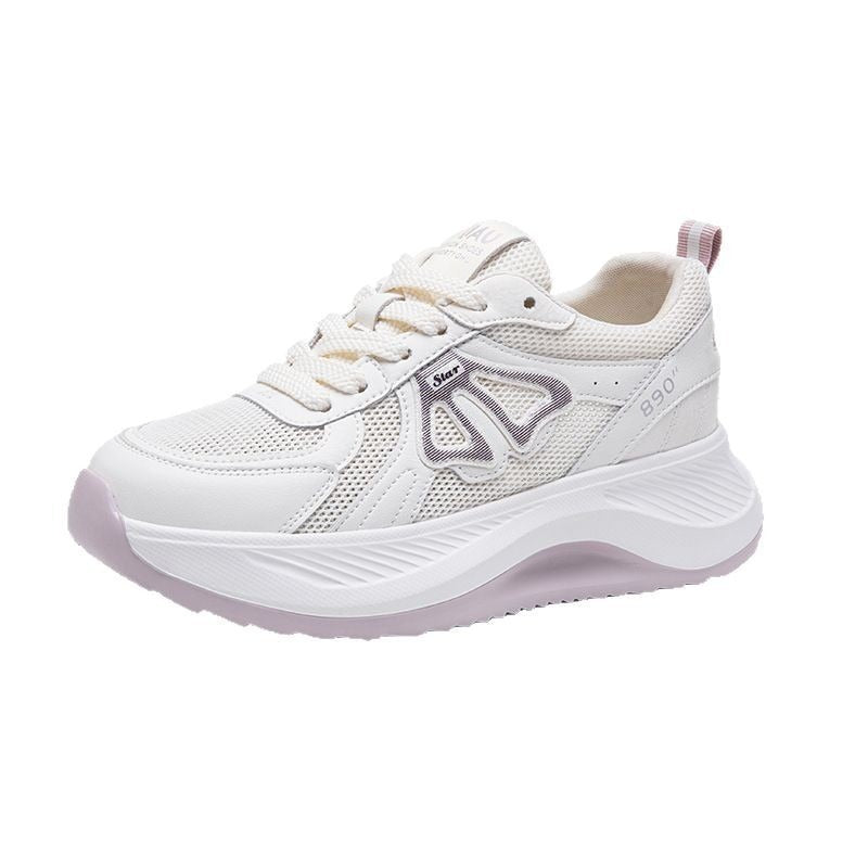 Women's Dad Platform White Light Running Sneakers