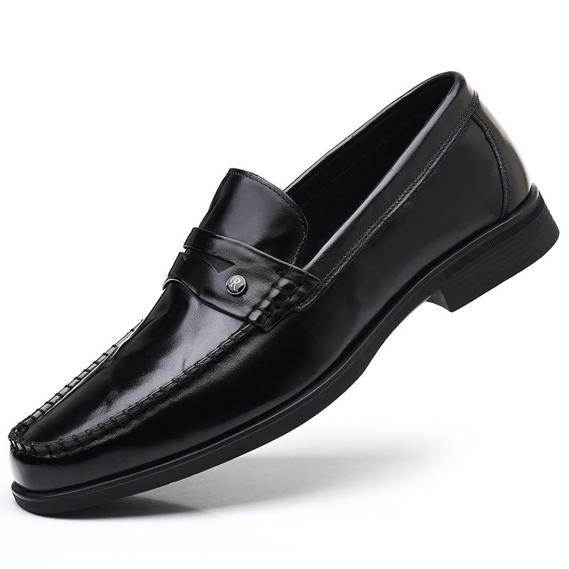 Men's First Layer Cowhide Genuine Formal Pumps Leather Shoes